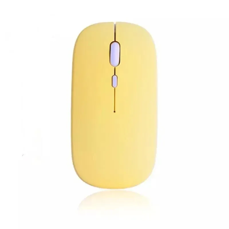 Мышка бесшумная компьютерная Bluetooth  Macarone Lite  Желтая Запорожье - изображение 1