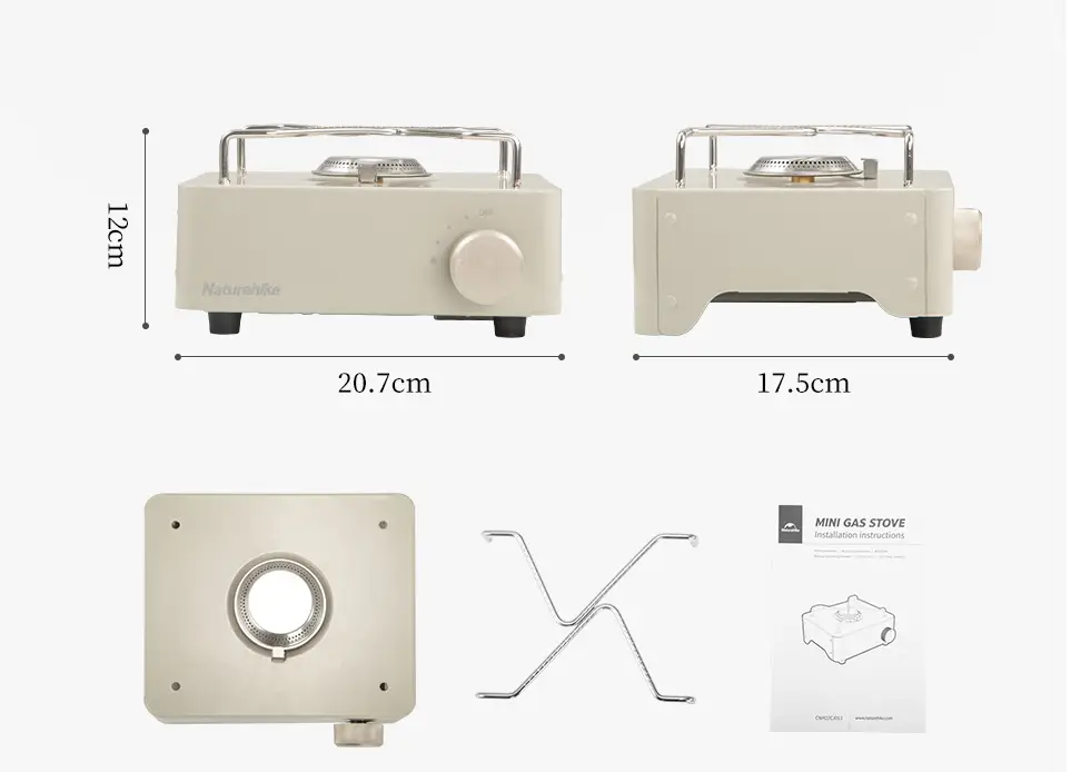 Портативна газова плита Naturehike CNH22CJ011 на 1 конфорку під цанговий балон (Зелений) Вінниця - фото 4
