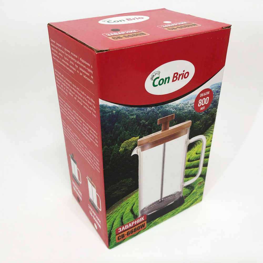 Заварник прозрачный, Простой френч-пресс, Заварник для чая с прессом френч-пресс FH-49 Львов - изображение 10