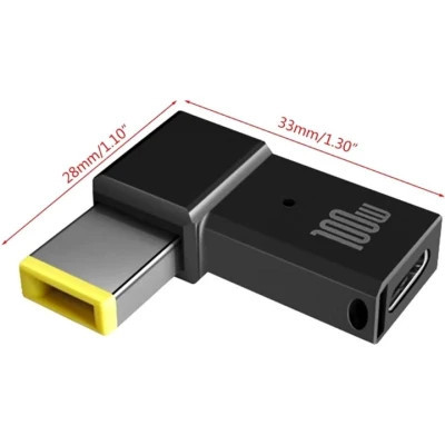 Перехідник PD 100W USB-C F to DC Male Jack square mouth Lenovo Thinkpad ST-Lab (PD100W-Lenovo) Вінниця - фото 3