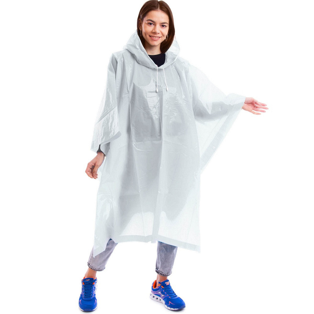 Плащ-дощовик пончо EVA на кнопках прозорий Київ - фото 1