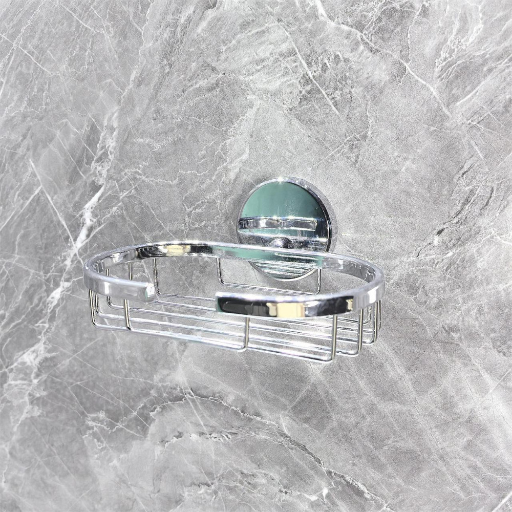 Мыльница настенная Zerix LR3302-2 металлическая решетка глубокая хромированная (LL1423) Черновцы - изображение 3