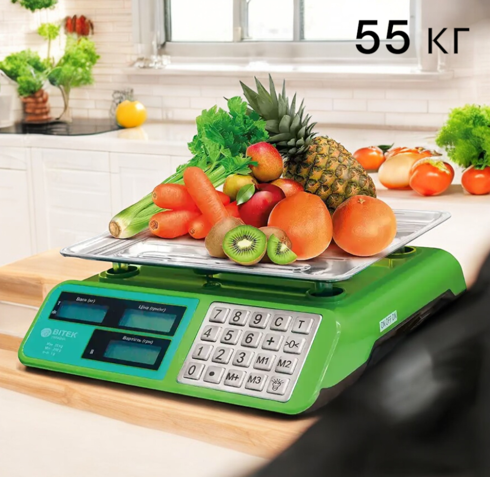 Универсальные Весы электронные торговые 55кг 4В  BITEK BT-982S 6939 Материал кнопок металл Одесса - изображение 1
