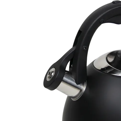Чайник 3л нержавіюча сталь зі свистком з ручкою "soft-touch" чорний 860 KAMILLE Житомир - фото 4