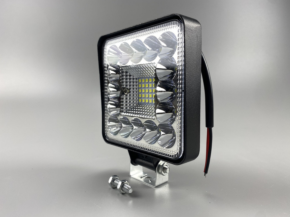 Квадратна автомобільна фара LED світлодіодна 41 led діод 6500K 9-80В додаткове освітлення авто Мукачево - фото 3