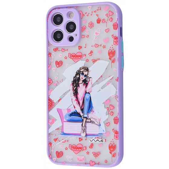 Чохол для Apple Iphone 12 Pro Max фіолетовий з сердечками ET-21 Львів