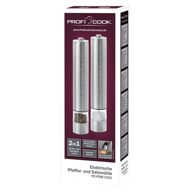 Электрический набор мельниц для перца и соли ProfiCook PC-PSM (1031) Нововолынск - изображение 6