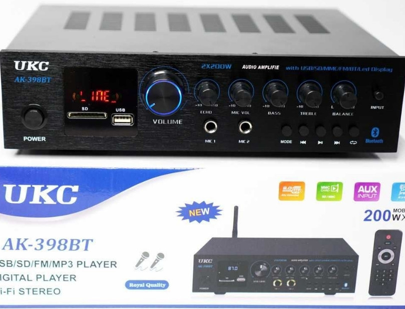 Аудио усилитель Bluetooth USB SD FM караоке стерео усилитель звука для колонок Харьков - изображение 6