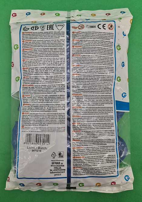 Повітряні кульки пастель синій 10" (25 см) Gemar 100 шт (1 пач.) Харків - фото 1