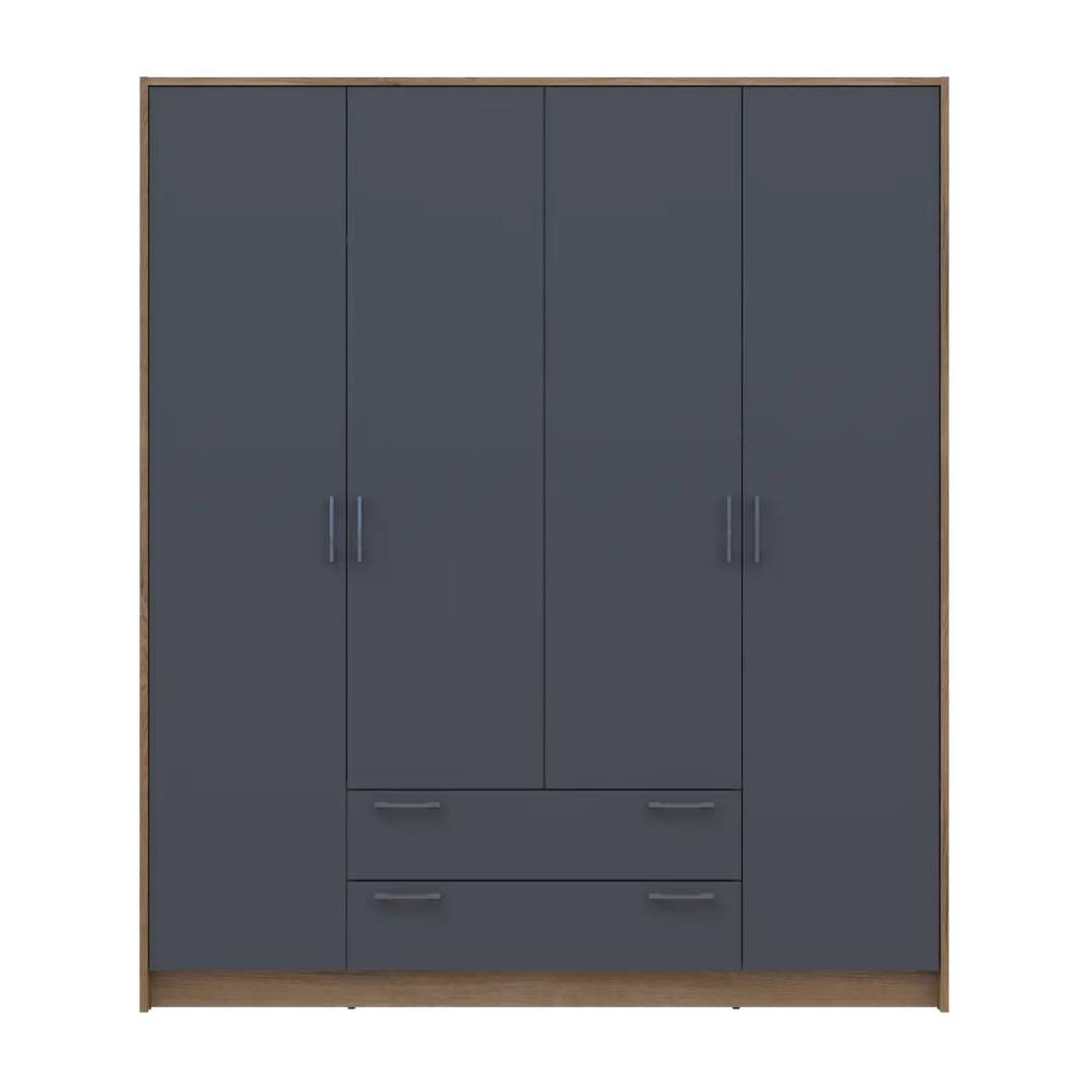 Шкаф для одежды Doros Ронди Дуб Артизан/Графит 4ДСП 160х52х195 DRS-011659 (80737824) Днепр - изображение 4