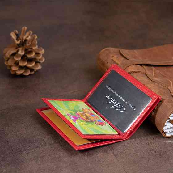 Візитниця-книжка ST Leather 19214 Червона Київ