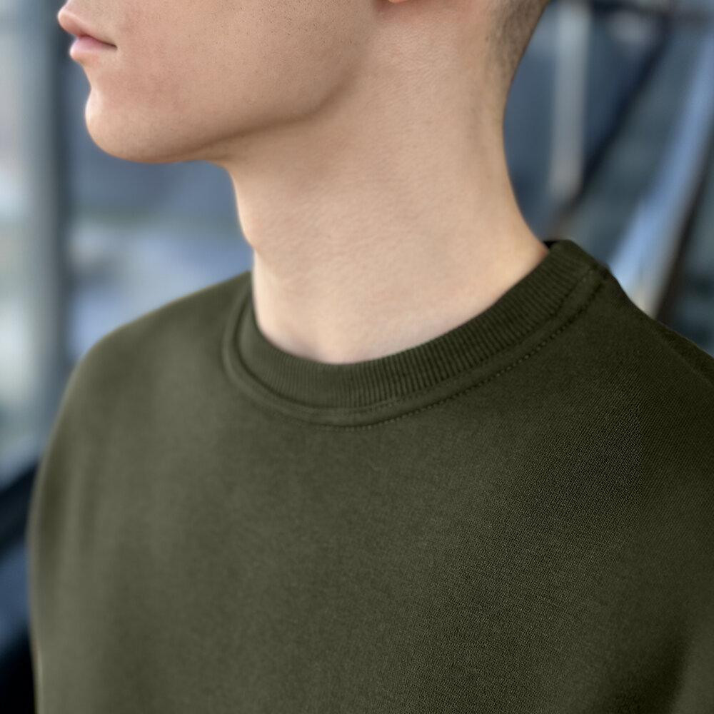 Світшот чоловічий зимовий темний хакі Pobedov 007 ЗИМА Київ - фото 7