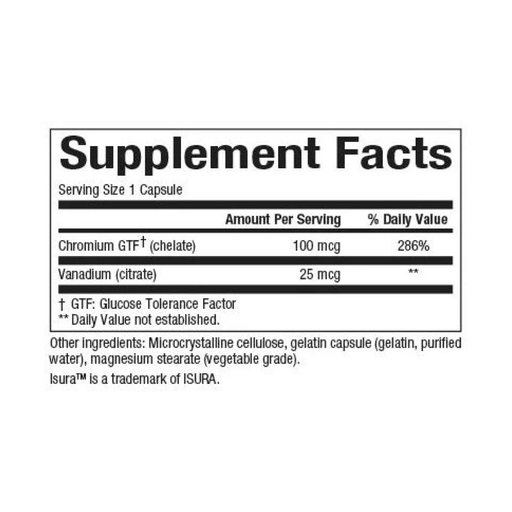 Хром и ваннадий Natural Factors Chromium & Vanadium 125mcg 90 капс Киев - изображение 2