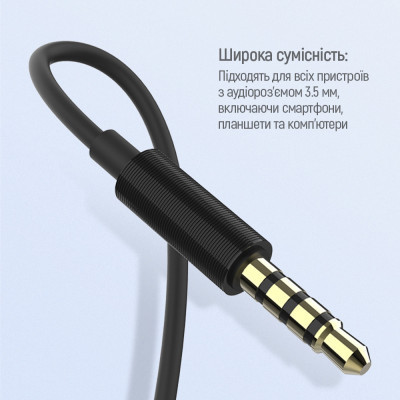 Наушники ColorWay Slim 3.5 mm Wired Earphone Blast 1 Black (CW-WD01BK) Винница - изображение 7