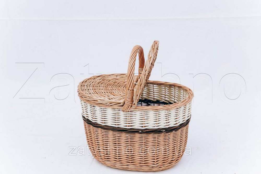 Плетеная корзина из лозы | декоративная корзина из лозы | корзини з лози Киев - изображение 3