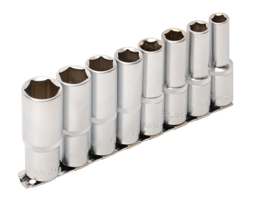 MASTERTOOL Набір головок торцевих 6-гранних подовжених MASTERTOOL ½" 10-22 мм L 78 мм CrV 8 шт Киев - изображение 1