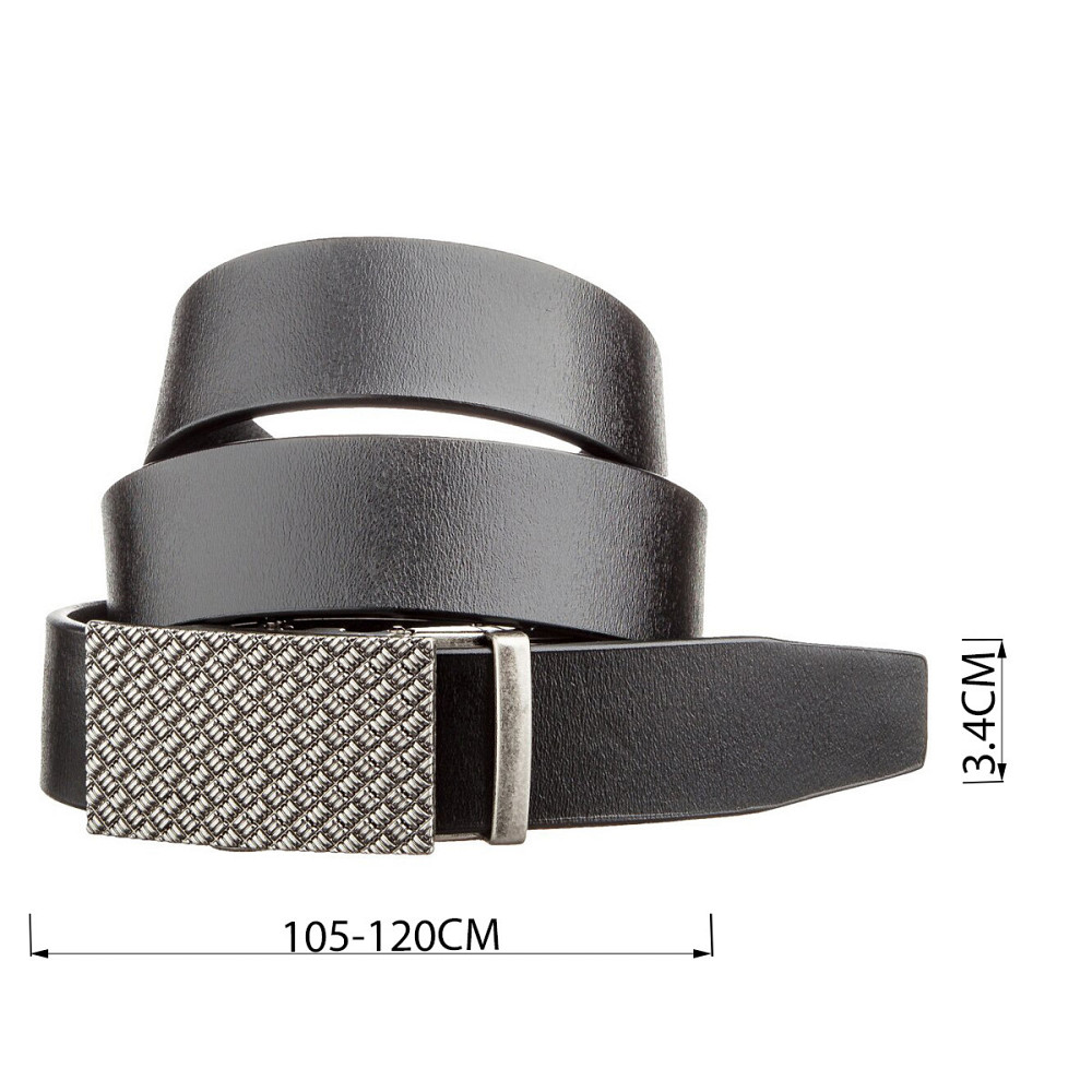 Оригінальний чоловічий ремінь з автоматичною пряжкою Vintage 20212 Чорний Київ - фото 8