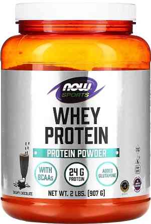 Сироватковий протеїн NOW Foods Sports Whey Protein 907 г вершковий шоколад Київ