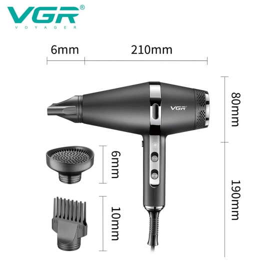 Професійний фен VGR V-451 2200W з 3 насадками Вінниця