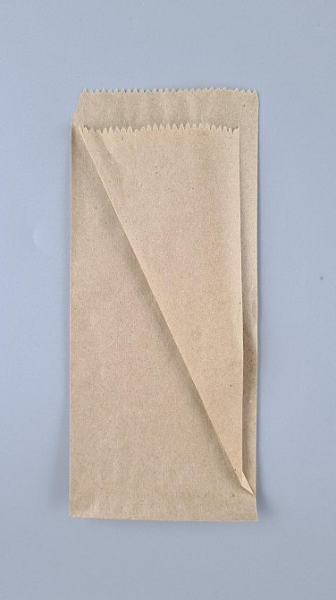 Пакет бумажный крафт бурий Уголок 90х0х210, 40г/м2 (100 шт) Харьков - изображение 1