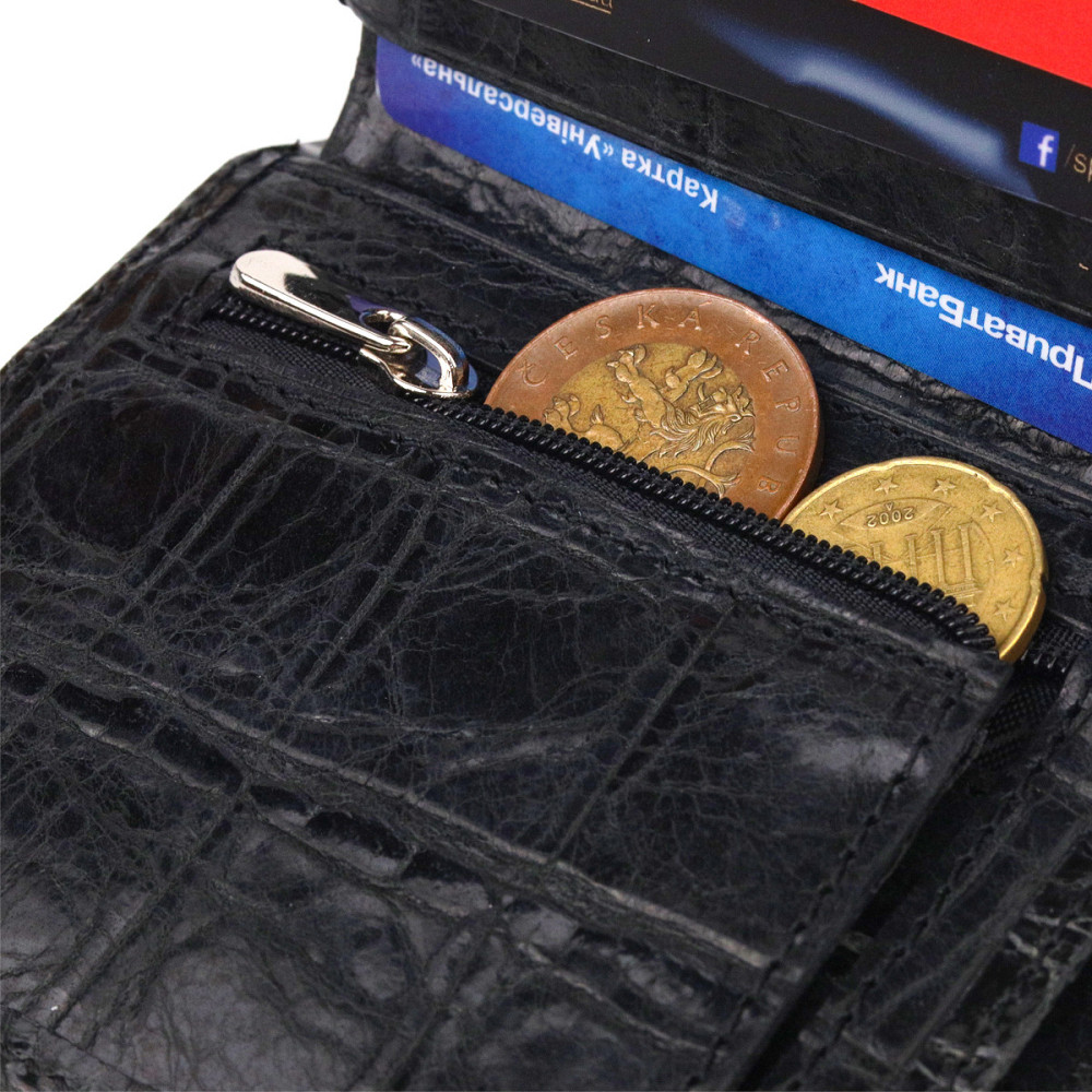 Оригінальне чоловіче портмоне з натуральної фактурної шкіри CANPELLINI 21502 Чорне Київ - фото 4