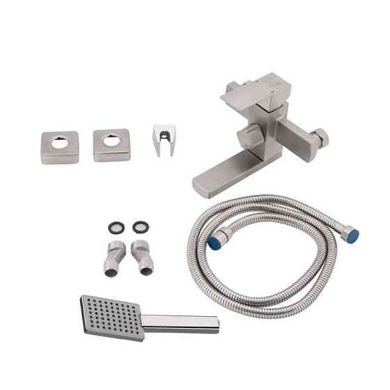 Змішувач для ванни Lidz (NKS) 10 30 006-1 New з душовим гарнітуром Nickel (k35) Київ