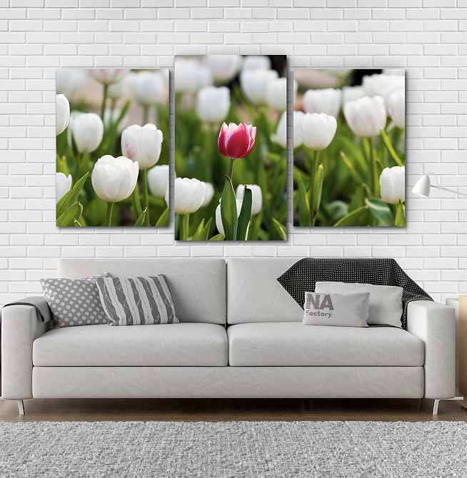 Модульна картина Квіти Тюльпани (53х100см) Art-134_3 Київ - фото 2