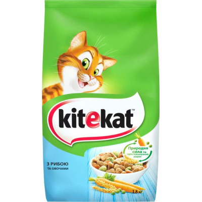 Сухой корм для кошек Kitekat Рыба с овощами 1.8 кг (5900951279881) Винница - изображение 1