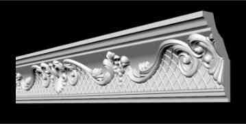 Стельовий плінтус 2 м GP-26 118х54x2000mm підходить для натяжних стель Дніпро