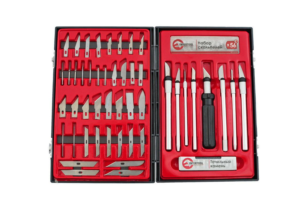 Набір скальпелів Intertool - 56 од. Полтава - фото 1
