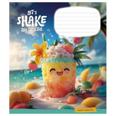 Зошит Школярик Exotic drinks 12 аркушів коса лінія (012-3541C) Вінниця