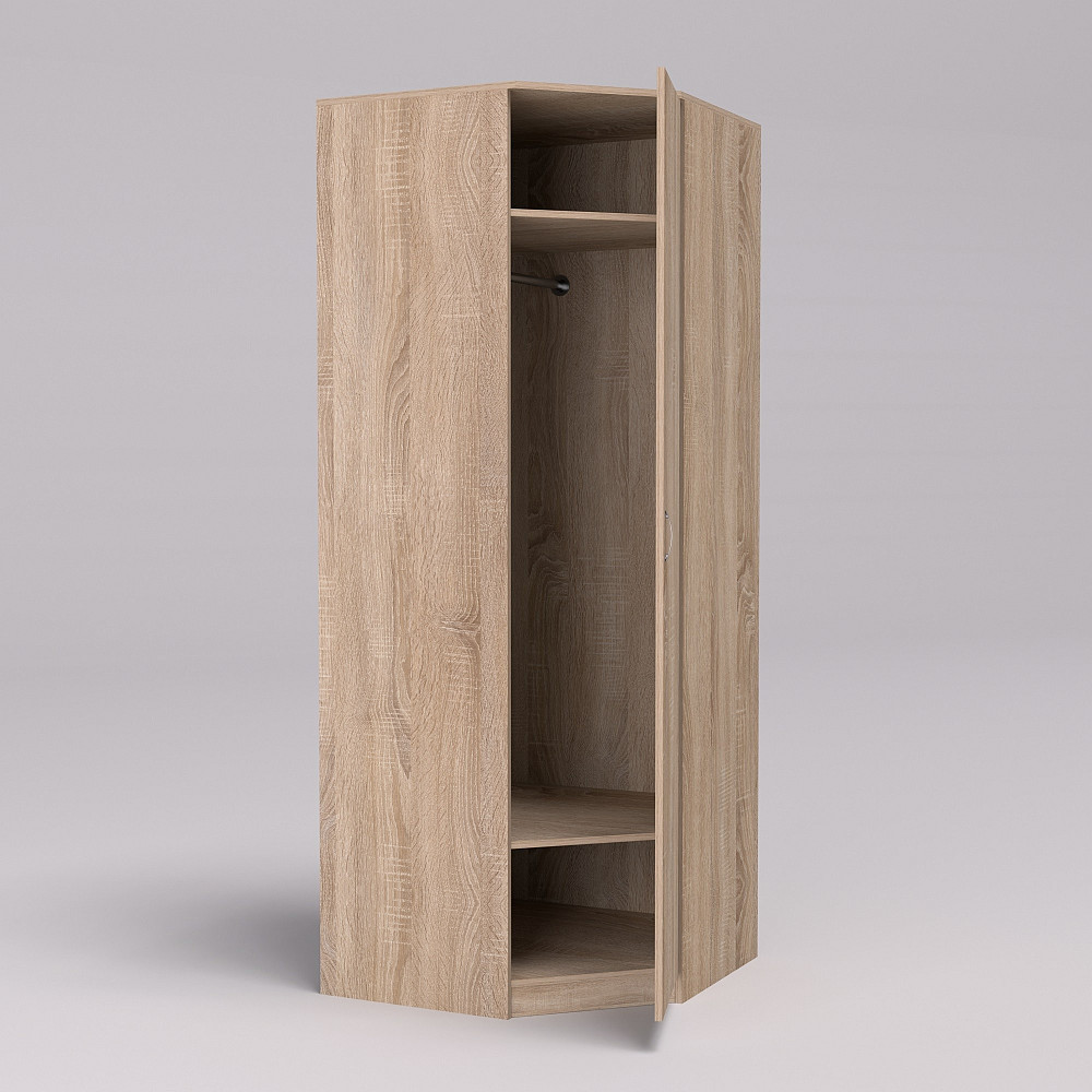 Тумба офисная F-2 угловая, Дуб Сонома, 800/800/2100 Львов - изображение 2