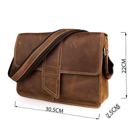 Сумка мужская Vintage 14231 в винтажном стиле Коричневая Киев