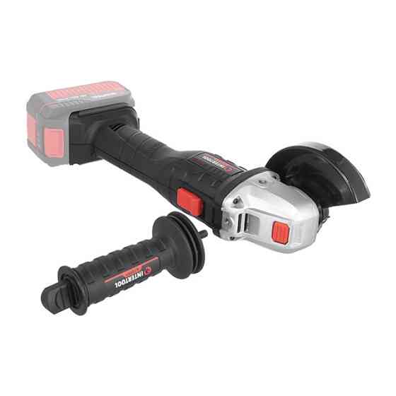 Шліфмашина кутова INTERTOOL WT-9366, 20 В, 125 мм, 10000 об/хв, без ЗП та АКБ - з безщітковим двигуном Львів