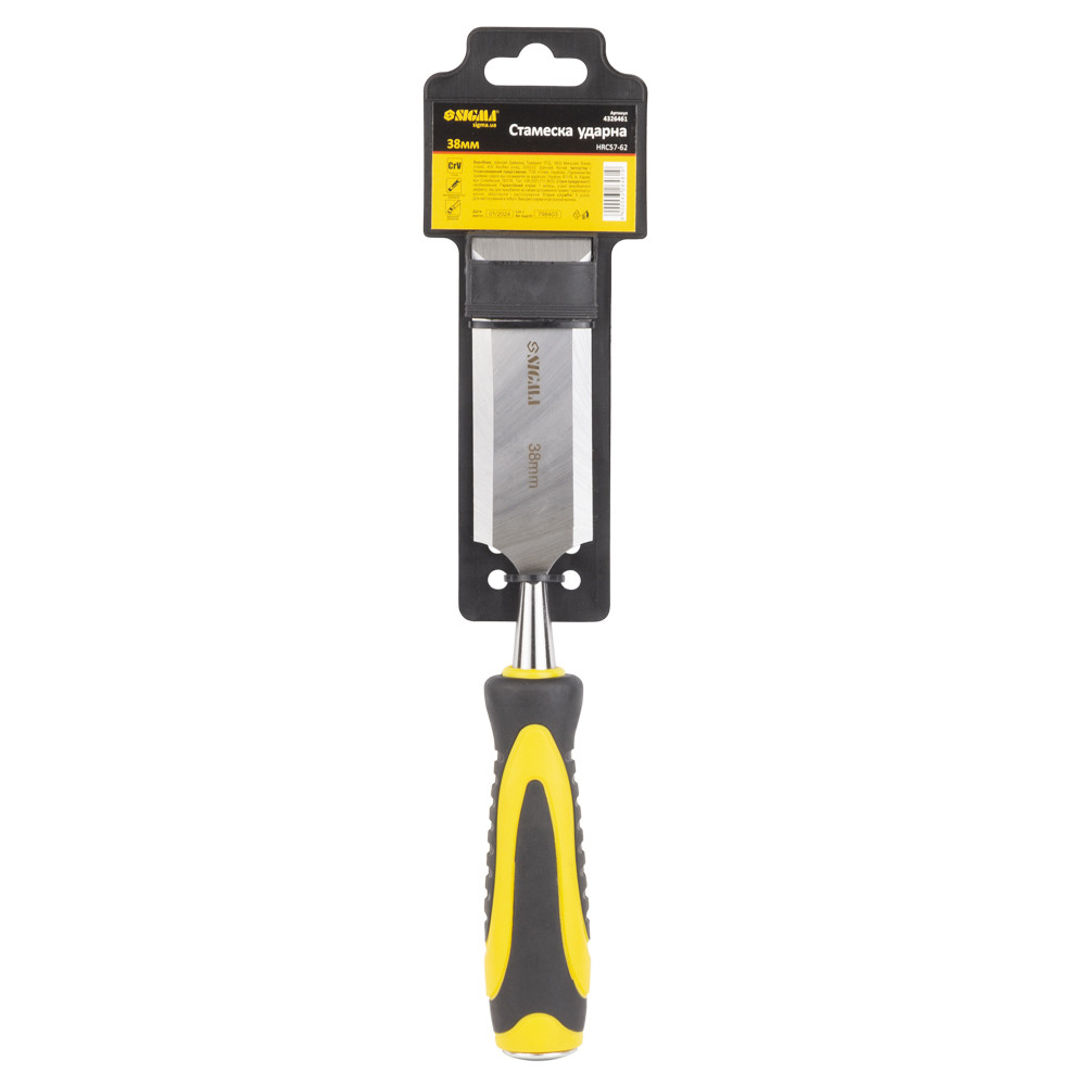 Sigma Стамеска ударная 38мм двухкомпонентная рукоятка CrV SIGMA (4326461) Коломыя - изображение 2