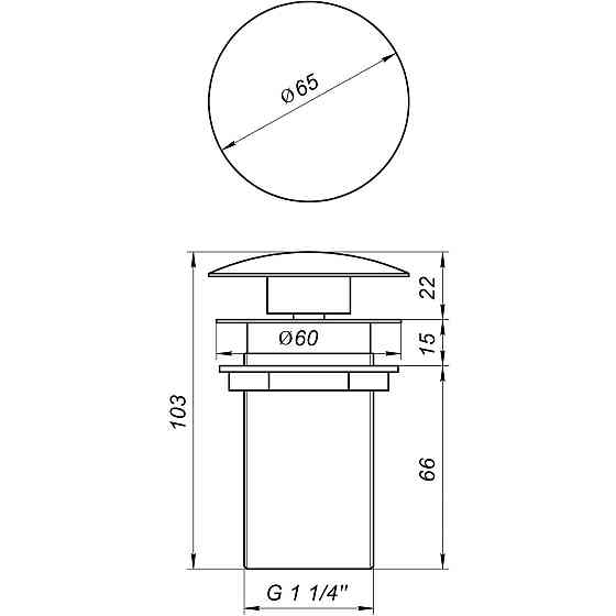 Донний клапан Globus Lux HG15-03B (Click-clack) Київ