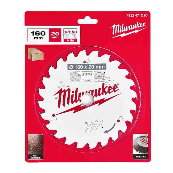Диск пиляльний PFTE MILWAUKEE, Ø160х20х2,2мм, 24 зуб. Одеса