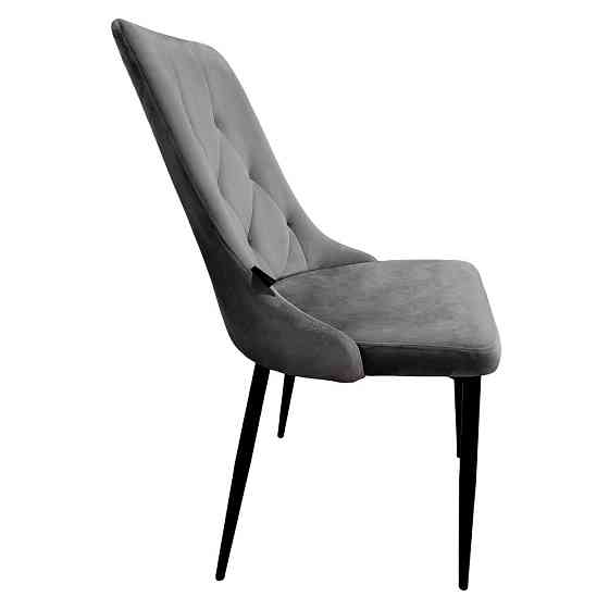 Крісло стілець для кухні обіднє Bonro B-426 велюр сіре Київ