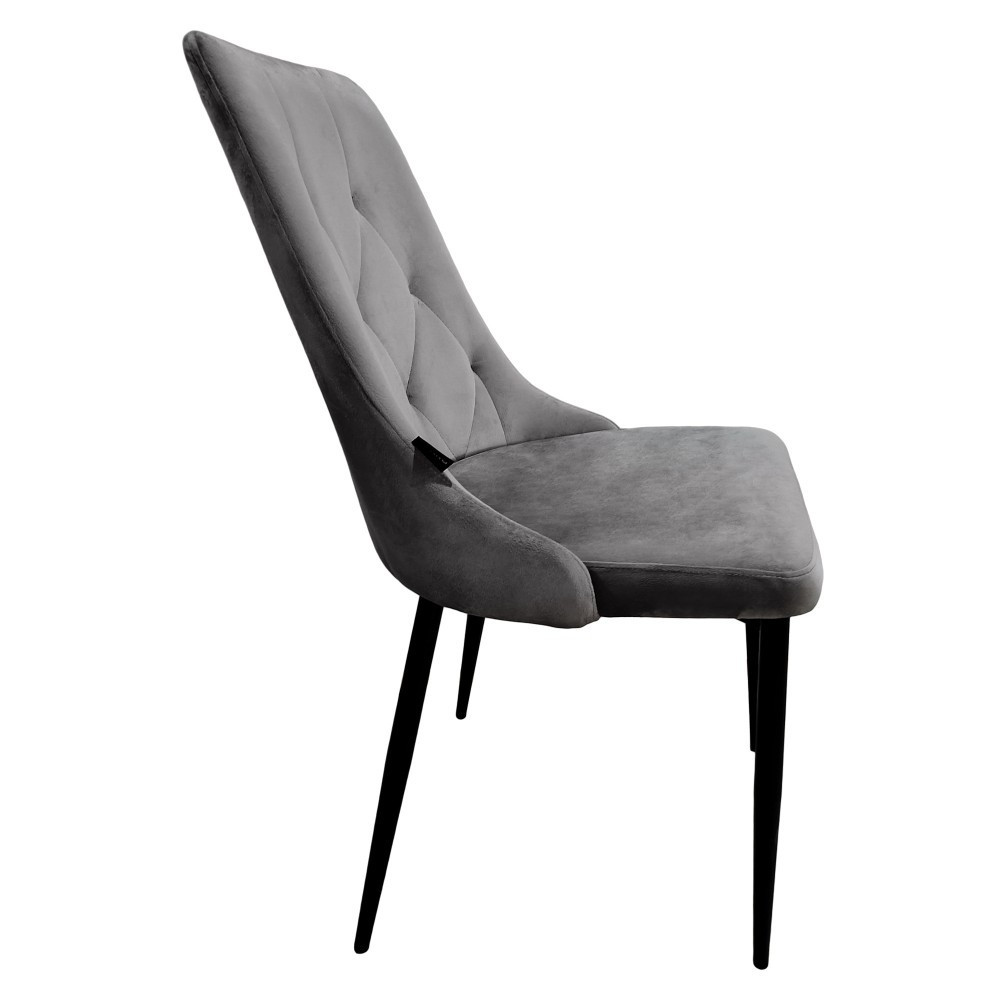 Крісло стілець для кухні обіднє Bonro B-426 велюр сіре Київ - фото 2