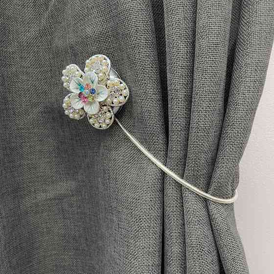 Магніти для штор та гардин "Flowers" набір 2 шт Різнокольоровий (81-237) Київ