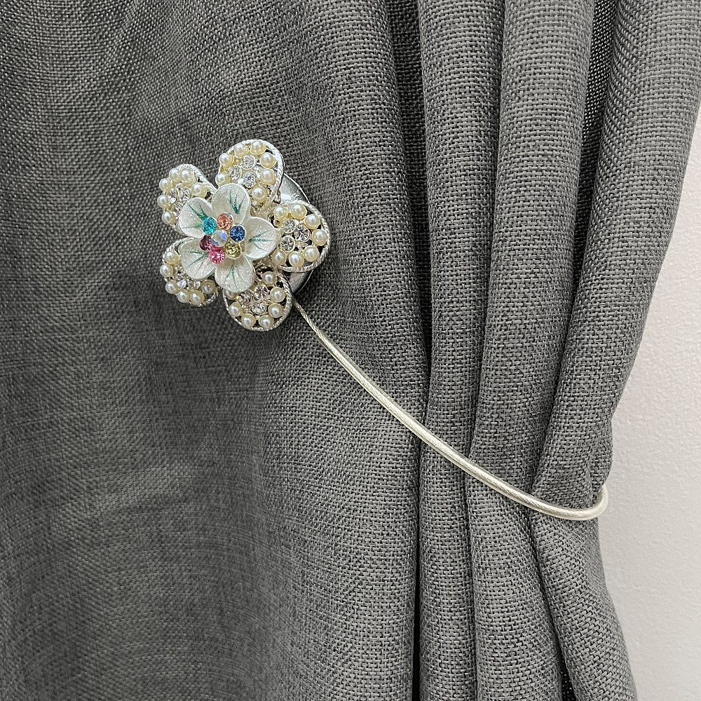 Магніти для штор та гардин "Flowers" набір 2 шт Різнокольоровий (81-237) Київ - фото 4