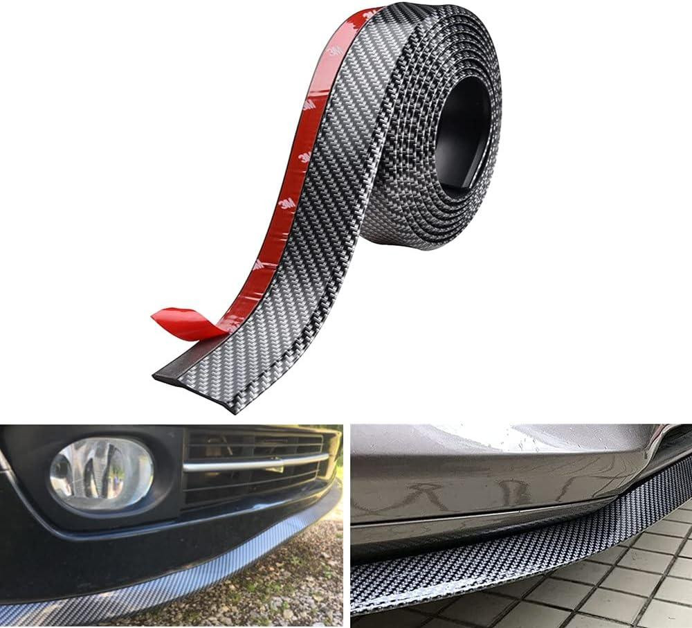 Гумовий спойлер BoYeeBo на бампер 2,5 м (вуглецеве волокно чорний) 250 x 5.5 см (Д x Ш) Дніпро - фото 2