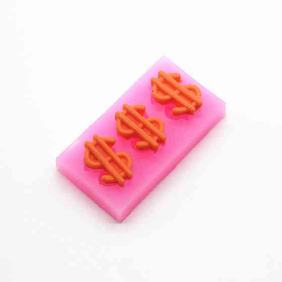 Молд силиконовый Доллар 56 на 30 мм розовый Киев