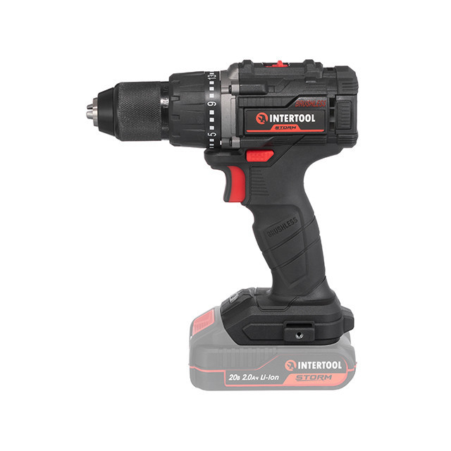 Дриль-шурупокрут акумуляторний INTERTOOL WT-9360, 20 В, 60 Nm, 500/2000 об/хв, 2-13 мм, без ЗП та АКБ - для будівництва та ремонту Львів - фото 9