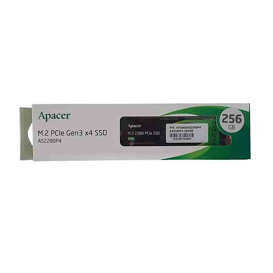 SSD диск накопитель M.2 Apacer AS2280P4 256GB 2280 PCIe 3.0x4 NVMe 3D TLC Read/Write: 2100/1300 MB/sec Одесса