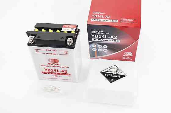 Акумулятор 12V14Аh YB14L-A2 кислотний (L134*W89*H166mm) Бершадь