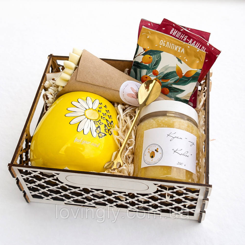 Крафтовий набір "Природна елегантність" з чашкою і медом. Ірпінь - фото 10