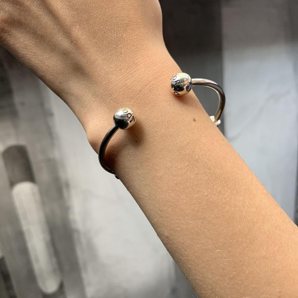 Срібний браслет для намистин Пандора -банглвідкритий 596477 MasterSem Київ - фото 6