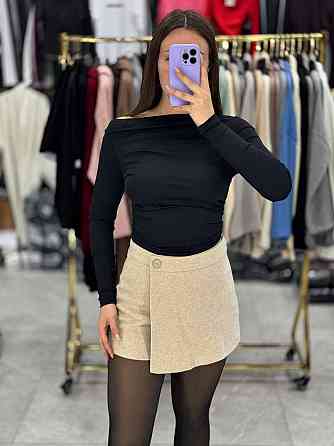 Женская стильная юбка-шорты турецкий кашемир-шерсть Беж, 42 Одесса