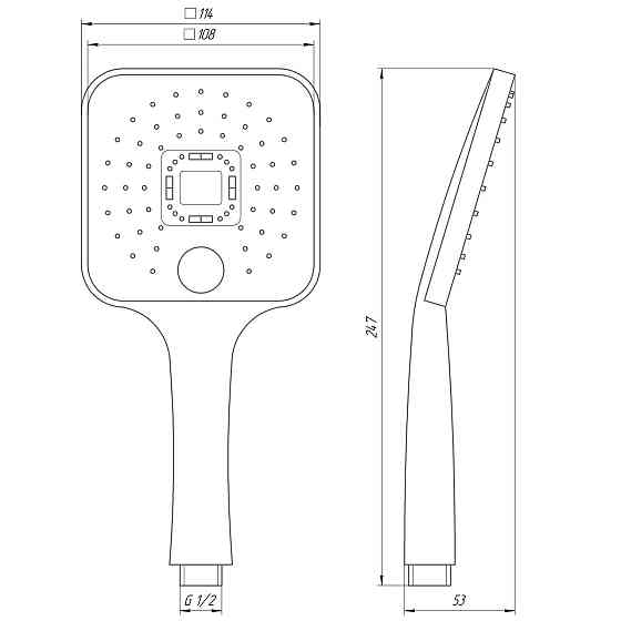Душевая лейка Globus Lux NS-003-00 (000021212) Киев